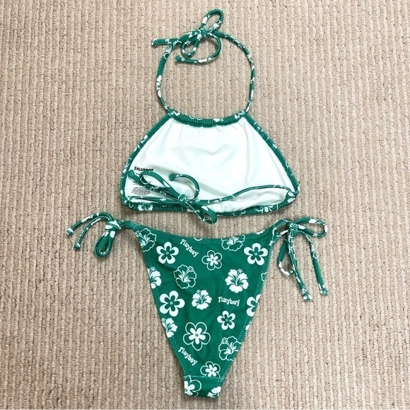 Playboy X Pacsun Floral/Hawaiian Print Bikini Set Size Small Women - Picture 4 of 11